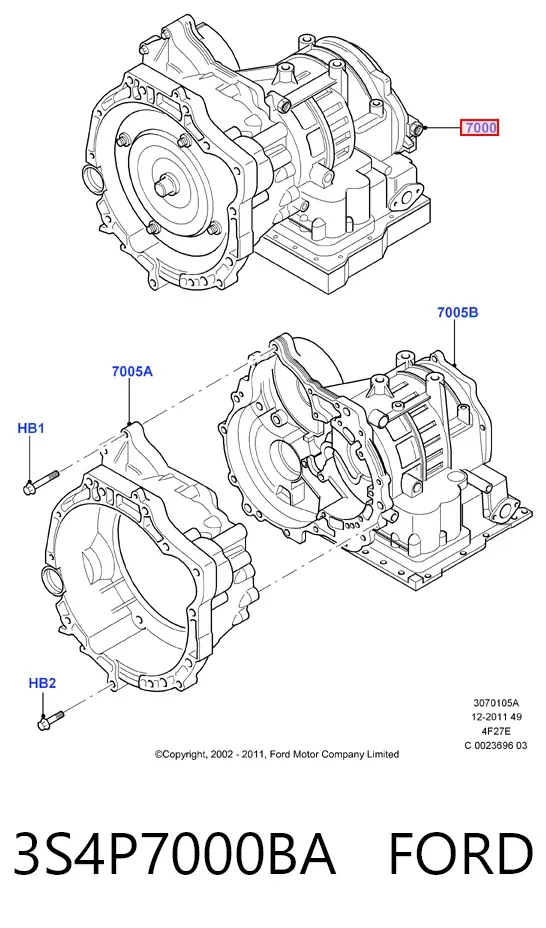 АКПП 3S4P7000BA Ford