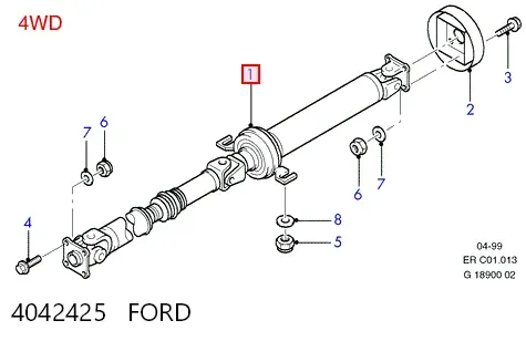 Кардан задній 4042425 Ford