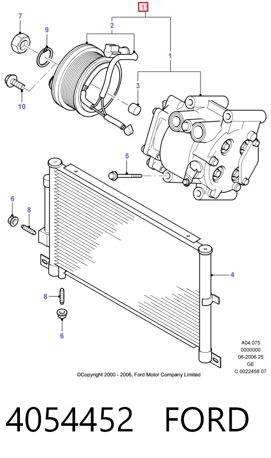 Компресор кондиціонера 4054452 Ford
