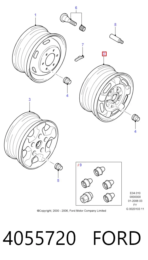 Диск колісний стальний (штампований) 4055720 Ford