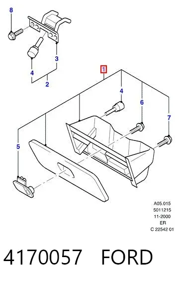 Ящик для рукавичок (бардачок) 4170057 Ford