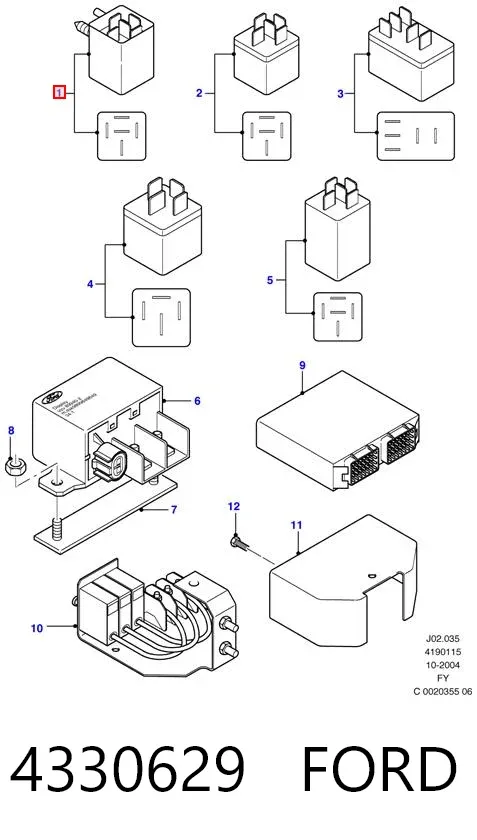 Реле поворотів 4330629 Ford