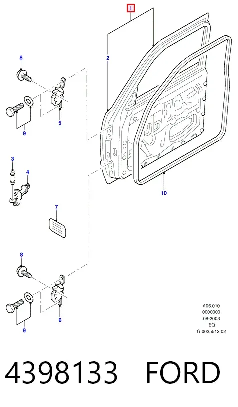 Двері передні ліві 4398133 Ford