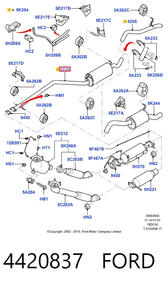 Глушник, центральна частина 4420837 Ford