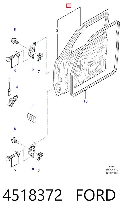 Двері передні ліві 4518372 Ford