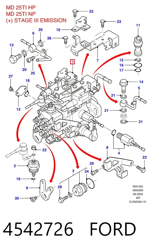 Паливний насос високого тиску 4542726 Ford