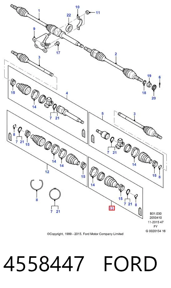Пильник ШРУСа внутрішній 4558447 Ford