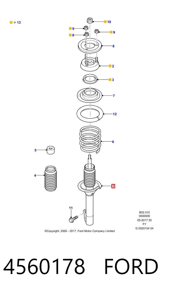 Амортизатор передній 4560178 Ford