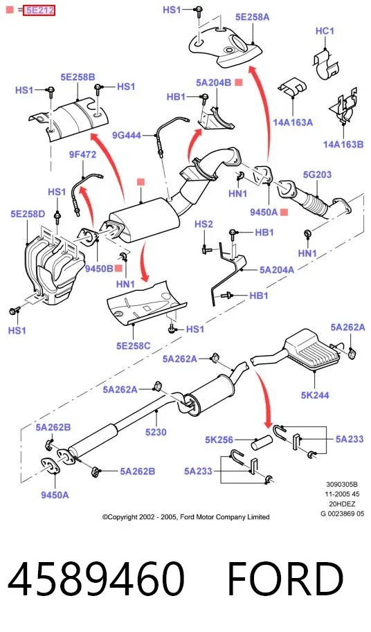 Каталізатор 4589460 Ford