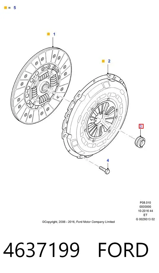 Вижимний підшипник 4637199 Ford