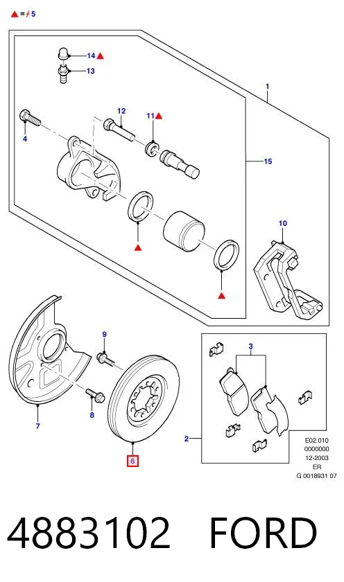 Гальмівні диски передні 4883102 Ford