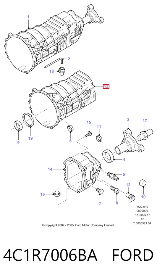  4C1R7006BA Ford