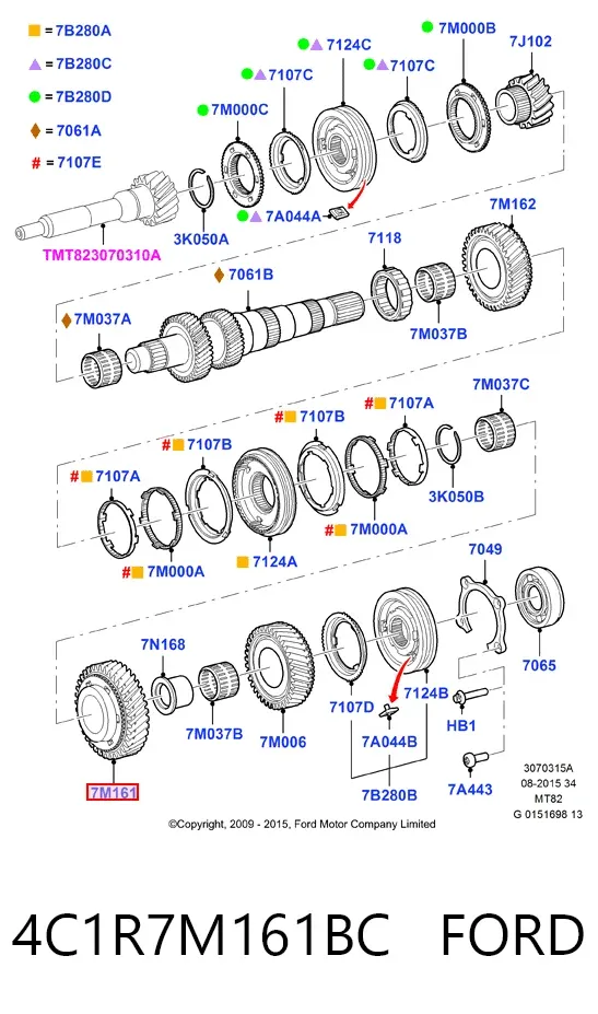 4C1R7M161BC Ford