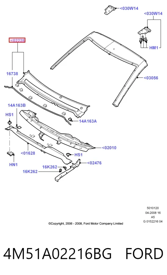  4M51A02216BG Ford