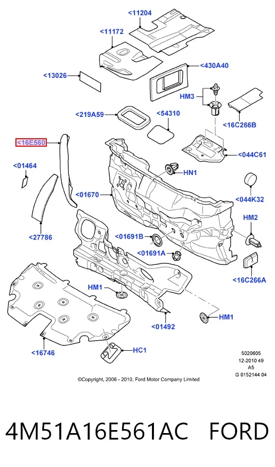  4M51A16E561AC Ford