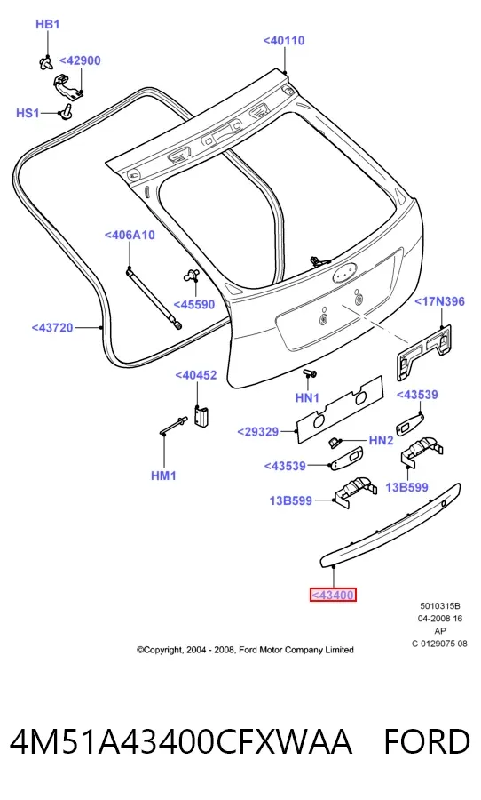  4M51A43400CFXWAA Ford