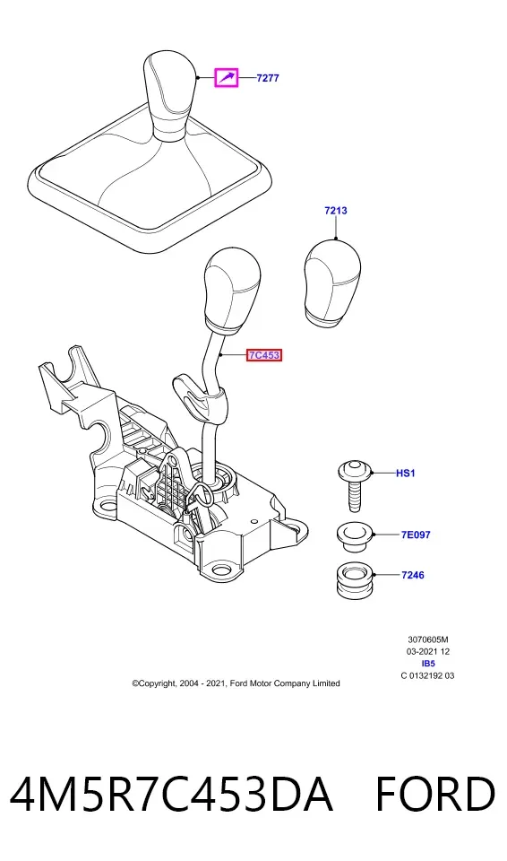 Куліса перемикання передач 4M5R7C453DA Ford