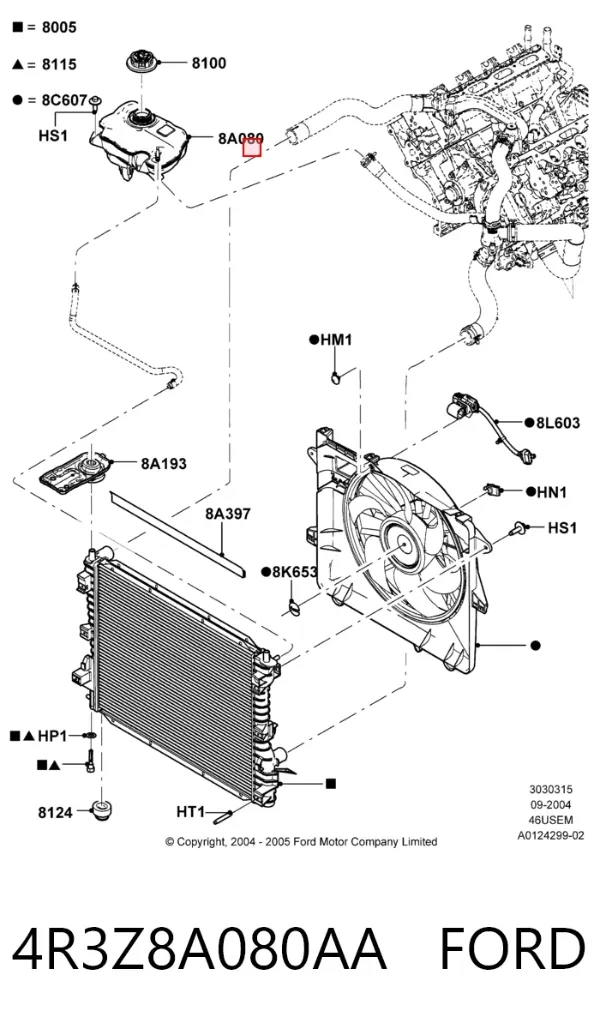 Бачок системи охолодження 3253ZB2 Polcar