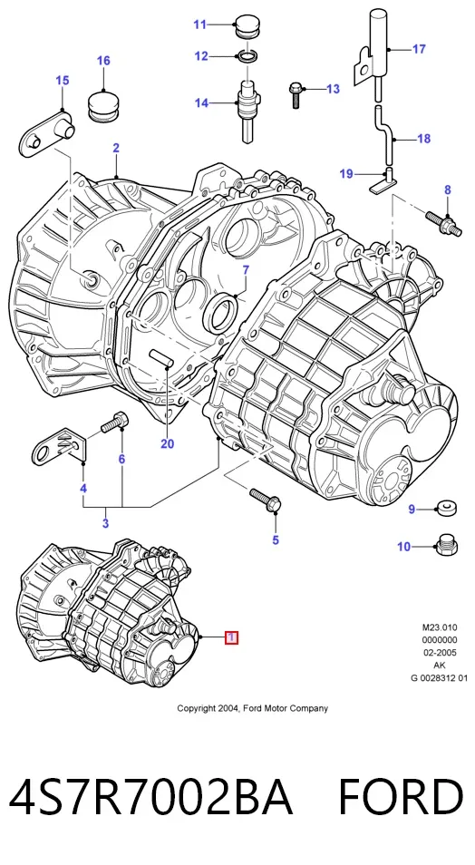 Коробка передач 4S7R7002BA Ford