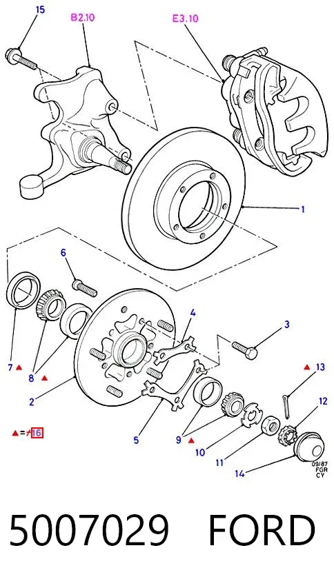 Підшипник ступиці 5007029 Ford