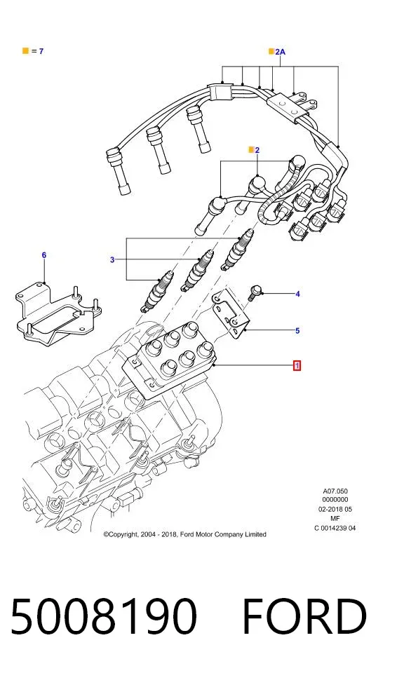 Котушка запалювання 5008190 Ford