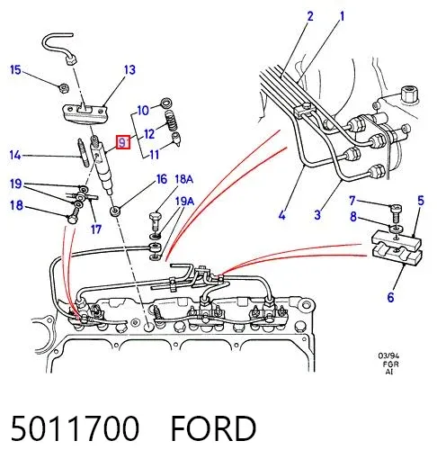 Паливні форсунки 5011700 Ford