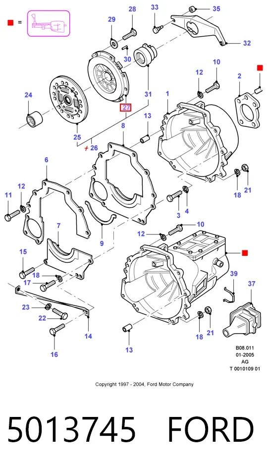 Корзина зчеплення 5013745 Ford