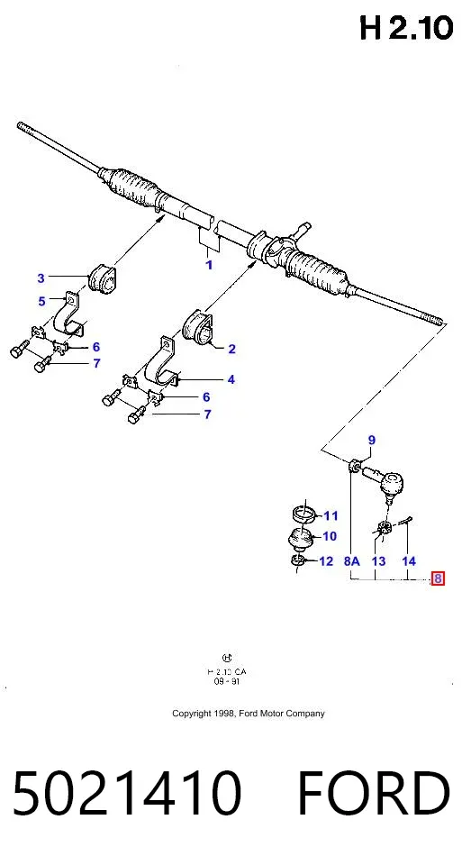 Рульовий наконечник 5021410 Ford