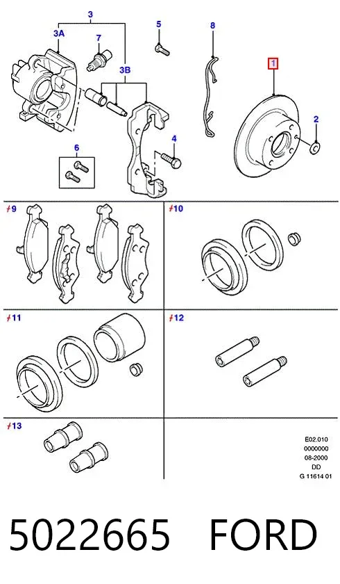 Гальмівні диски передні 5022665 Ford