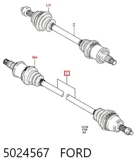 Піввісь права 5024567 Ford