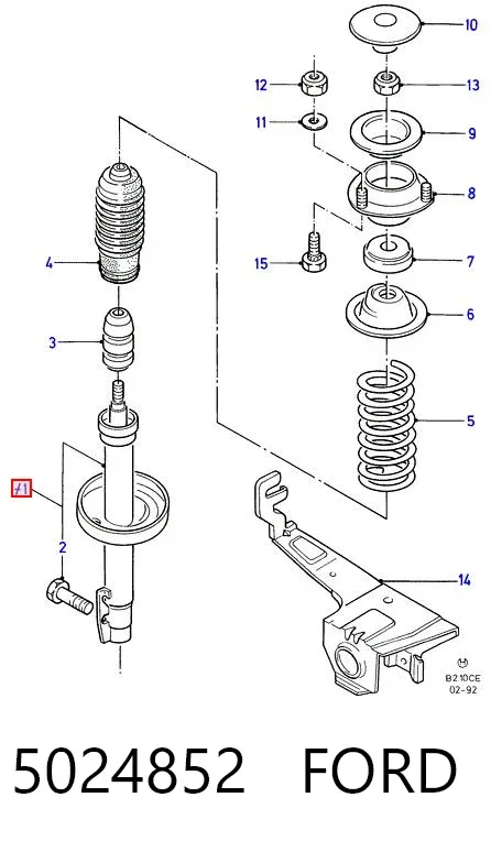 Амортизатор передній 5024852 Ford