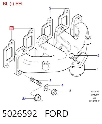 Прокладка колектора Ford Escort IV