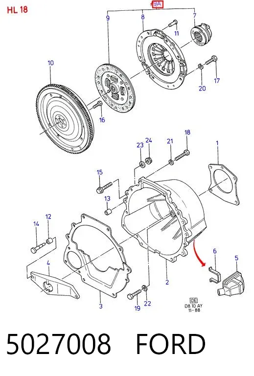 Зчеплення 5027008 Ford