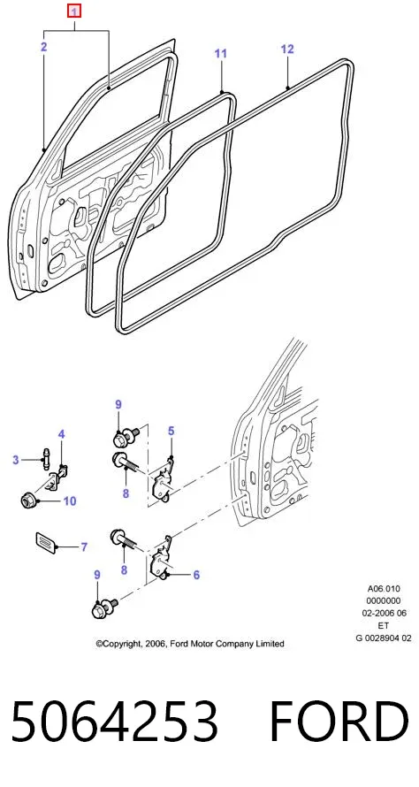 Двері передні ліві 5064253 Ford