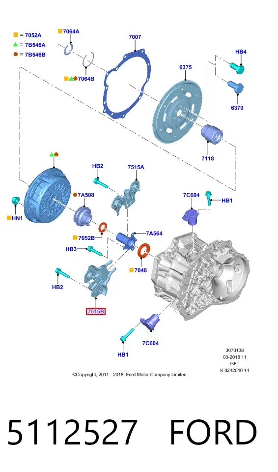 Вилка зчеплення Ford Fiesta Mk6