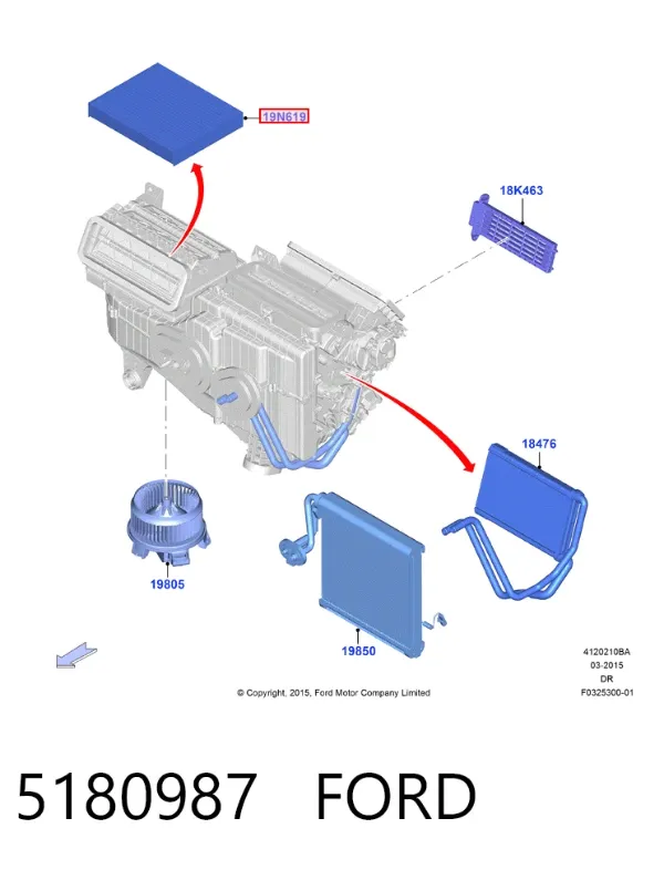 Фільтр салону 5180987 Ford