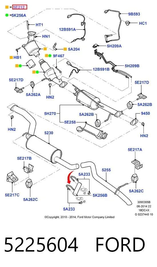 Каталізатор 5225604 Ford