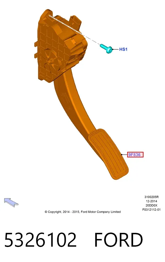 Педаль газу Ford Edge II