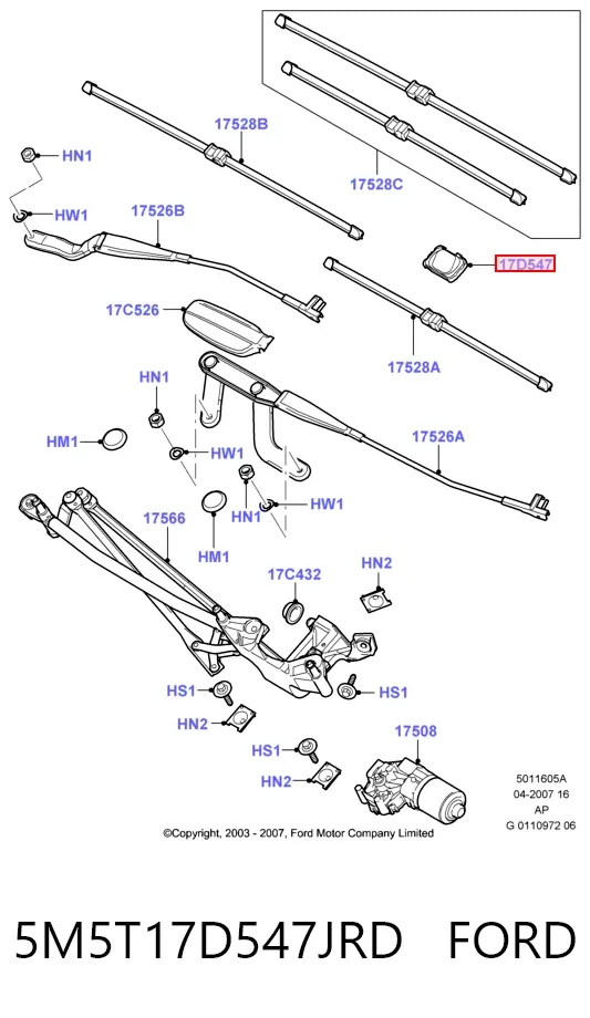 Датчик дощу 5M5T17D547JRD Ford