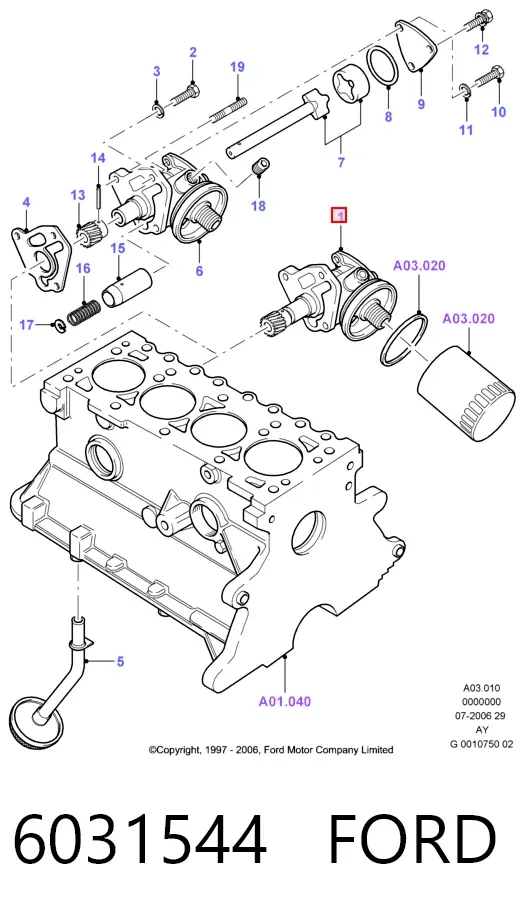 Масляний насос 6031544 Ford