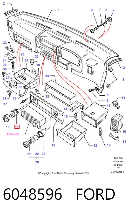 Блок управління кондиціонером 6048596 Ford