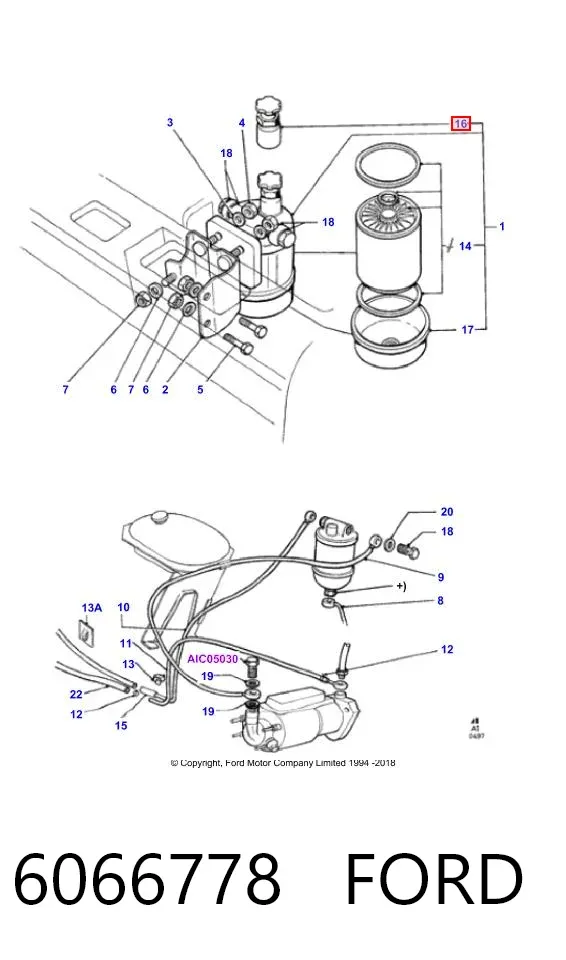 Паливний насос ручної підкачки 6066778 Ford