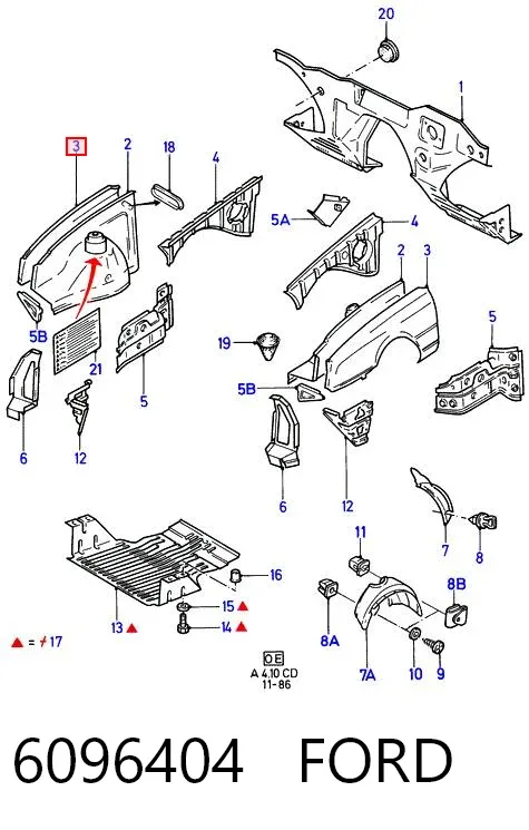Крила Ford Sierra I