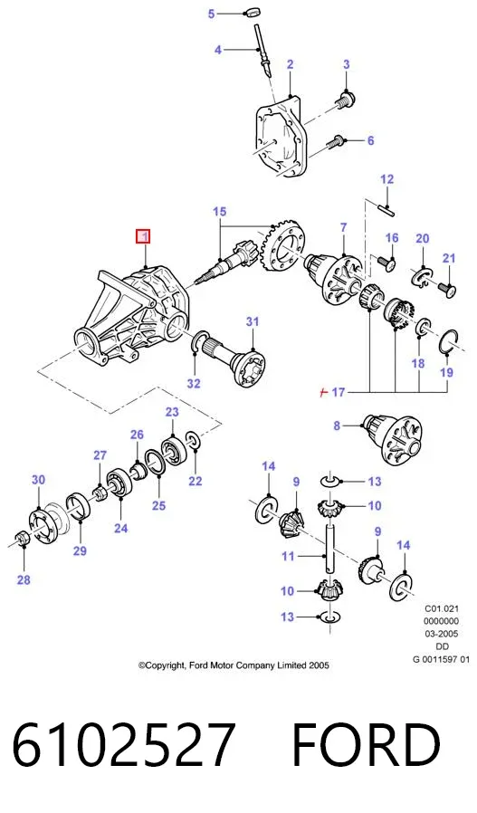Задній редуктор 6102527 Ford