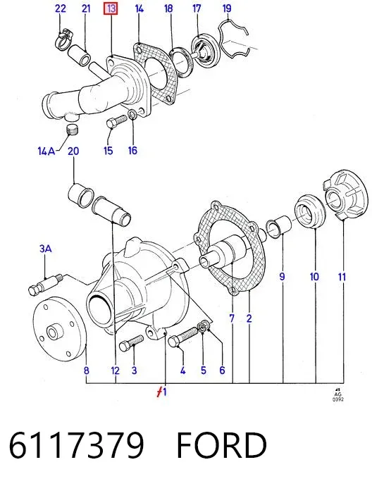 Корпус термостата Ford Transit III