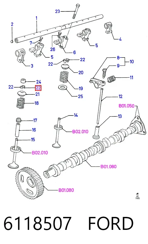 Сухар клапану 6118507 Ford