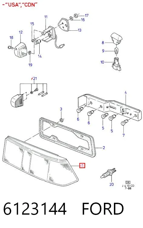 Лівий стоп Ford Sierra I