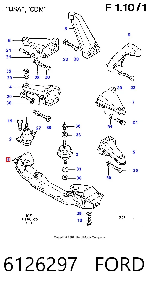 Підрамник передній Ford Sierra II