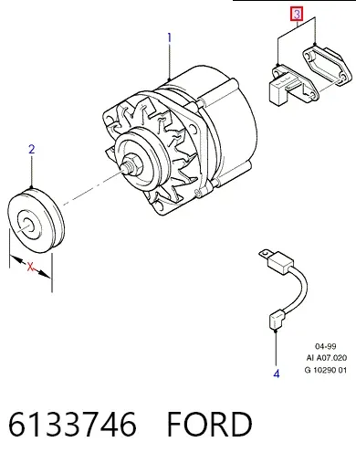 Реле генератора 6133746 Ford
