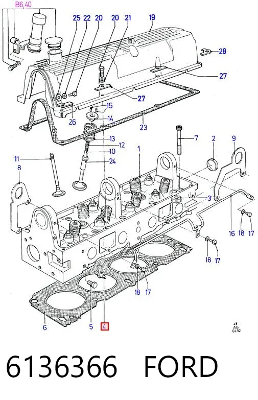 Датчик температури охолоджуючої рідини 6136366 Ford